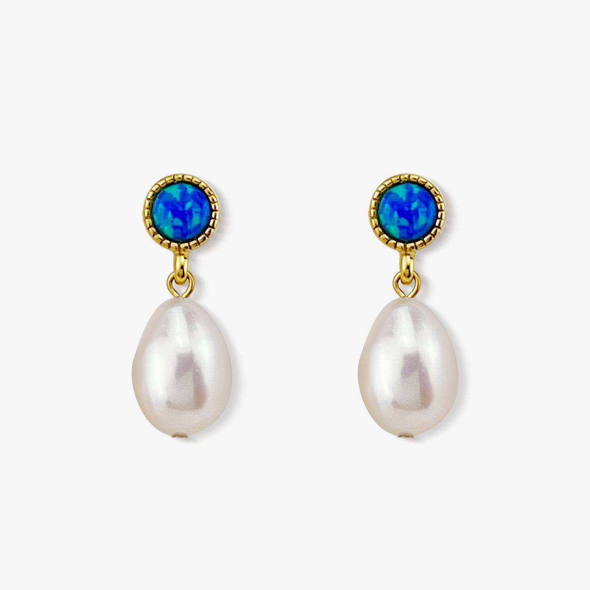 Blue Opal Earrings