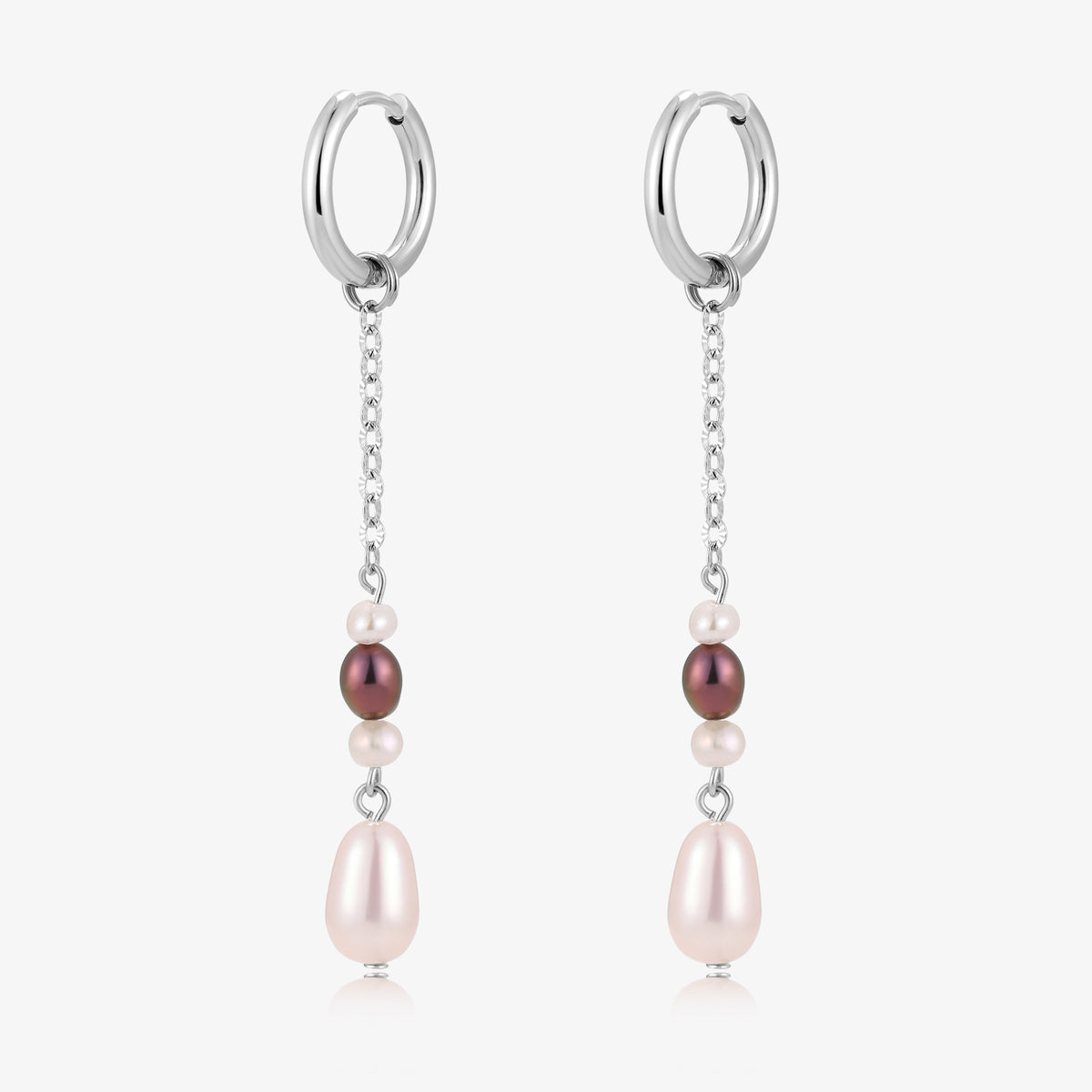 Long Dangle Baby Size Fresh Water Pearl Earrings