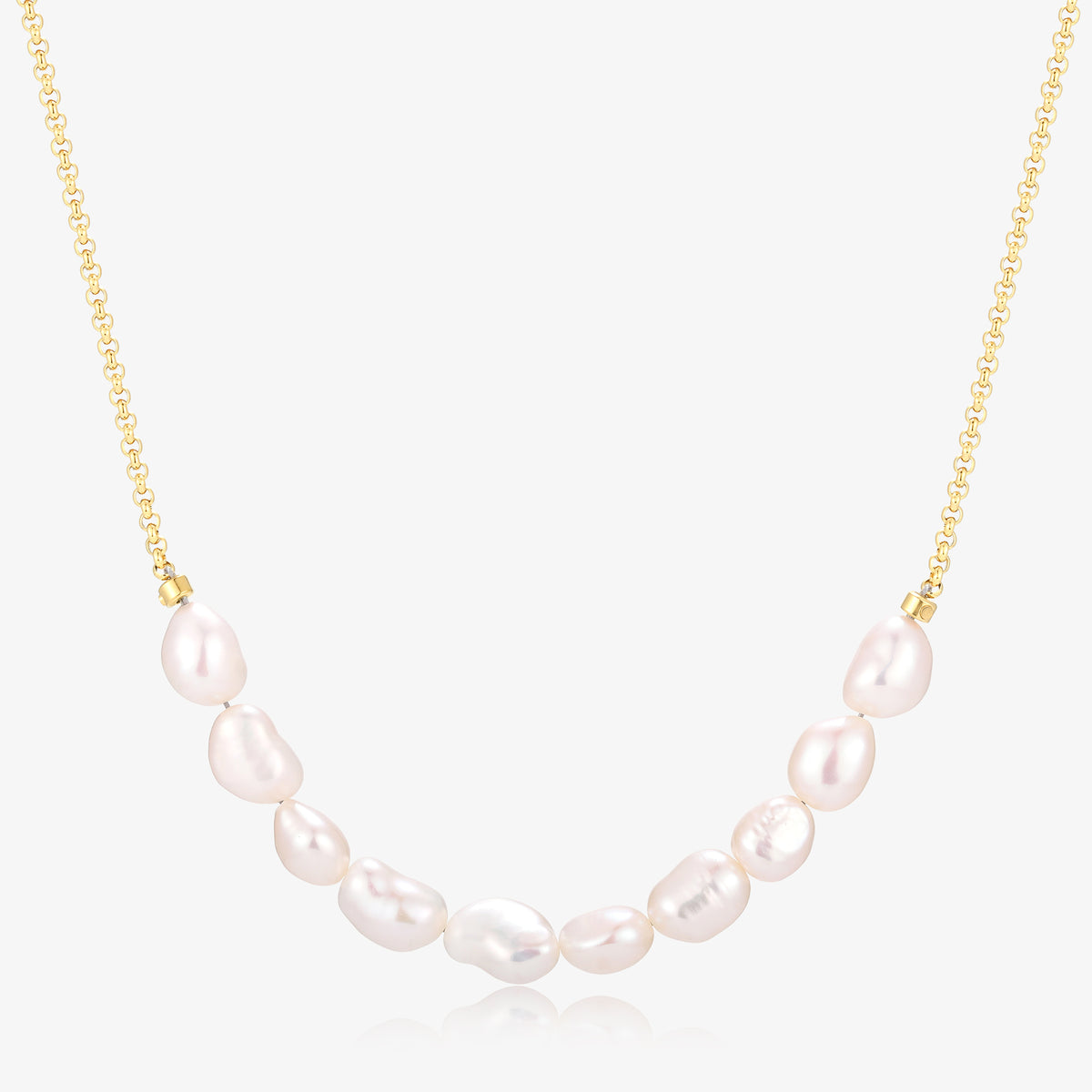 Smiling Face Design Fresh Water Pearl Necklace – 5–6mm