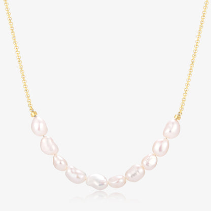 Smiling Face Design Fresh Water Pearl Necklace – 5–6mm