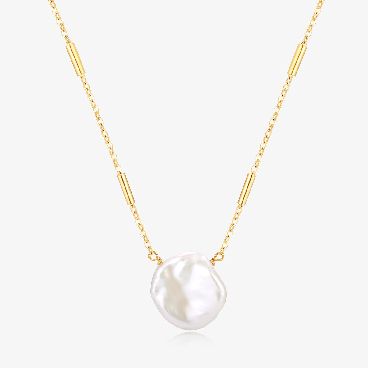 Big Patel Pearl Elegant Gold and Silver Chain Necklaces