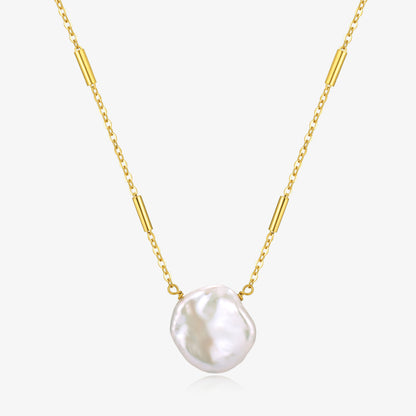Big Patel Pearl Elegant Gold and Silver Chain Necklaces
