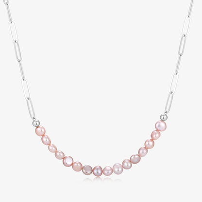 Smiling Face Design Fresh Water Pearl Necklace – 5–6mm