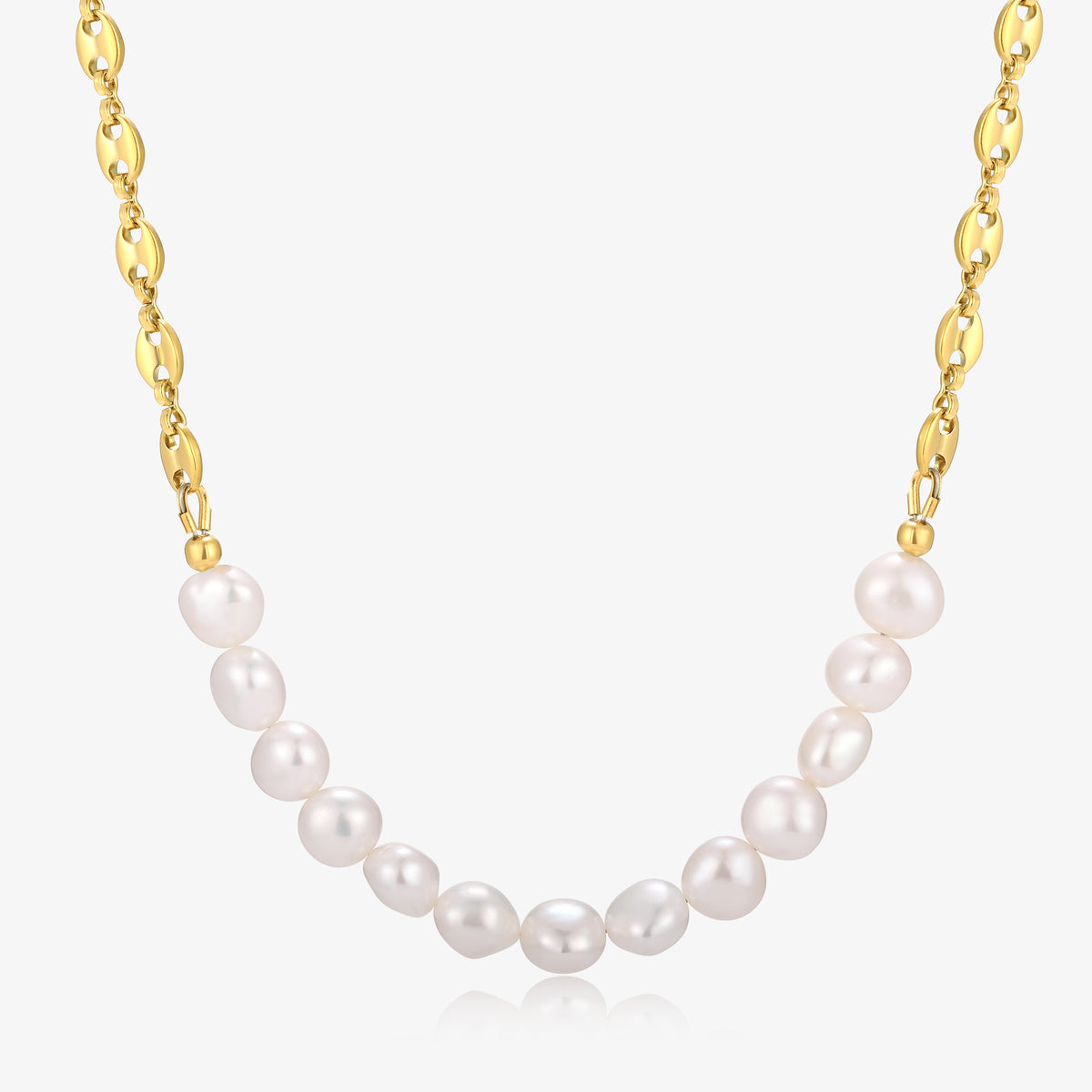 Smiling Face Design Fresh Water Pearl Necklace – 7–8mm