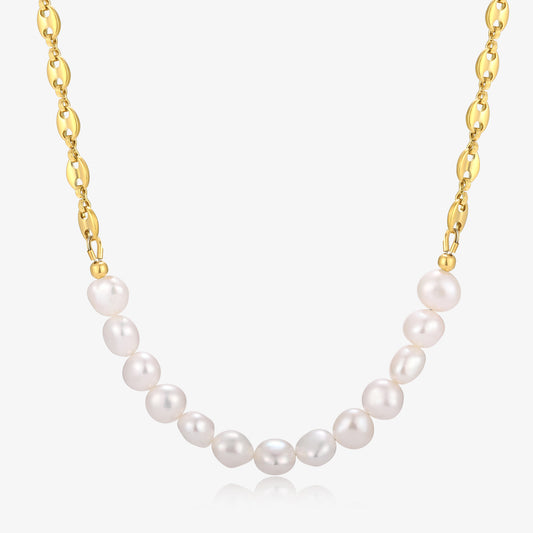 Smiling Face Design Fresh Water Pearl Necklace – 7–8mm