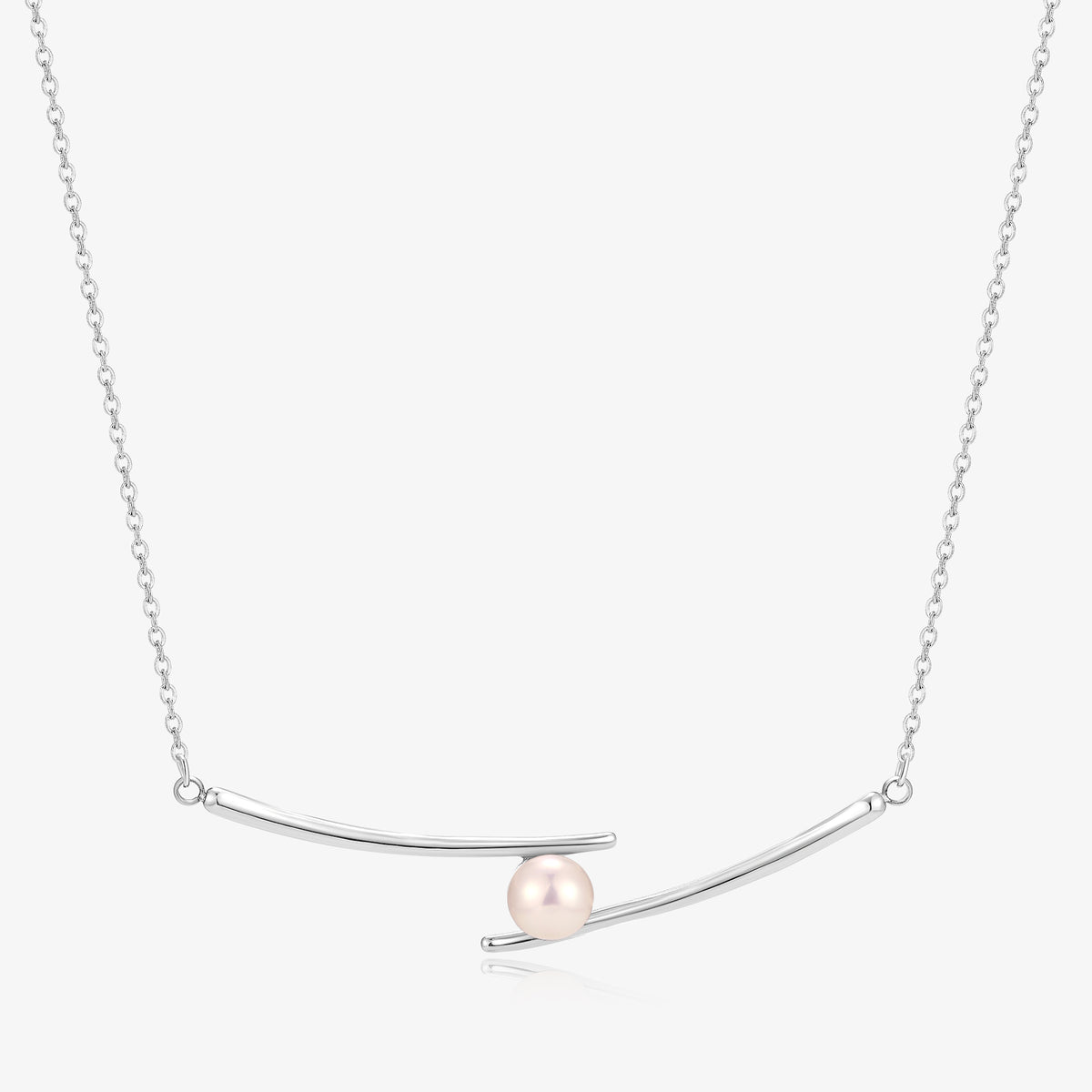 Double Stick Design Freshwater Pearl Necklace