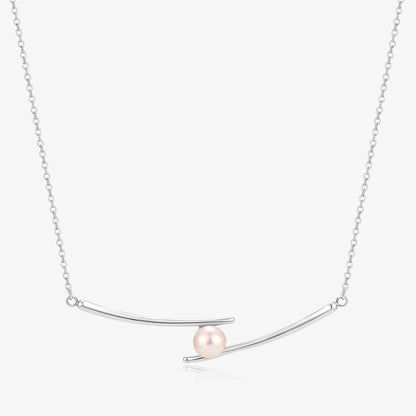 Double Stick Design Freshwater Pearl Necklace