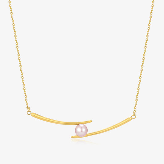 Double Stick Design Freshwater Pearl Necklace