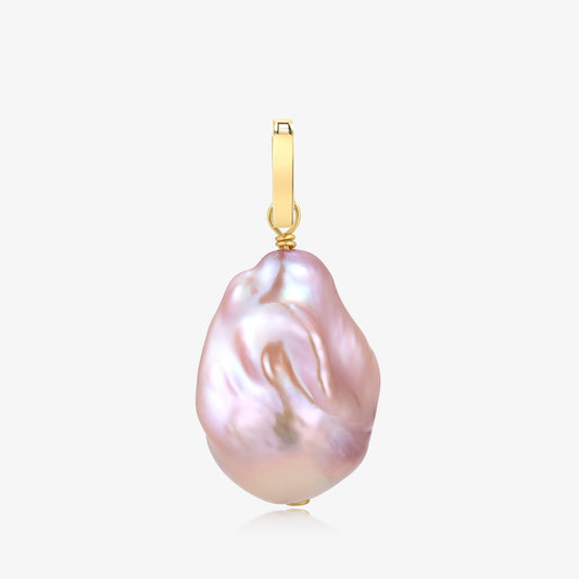 Huge Flame-ball Fresh Water Pearl Detachable Pendant