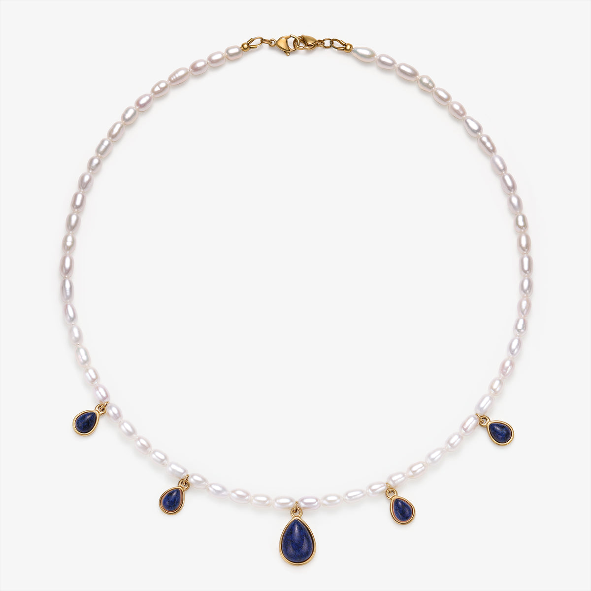 Fresh Water Pearl Necklace With Charm Pendants