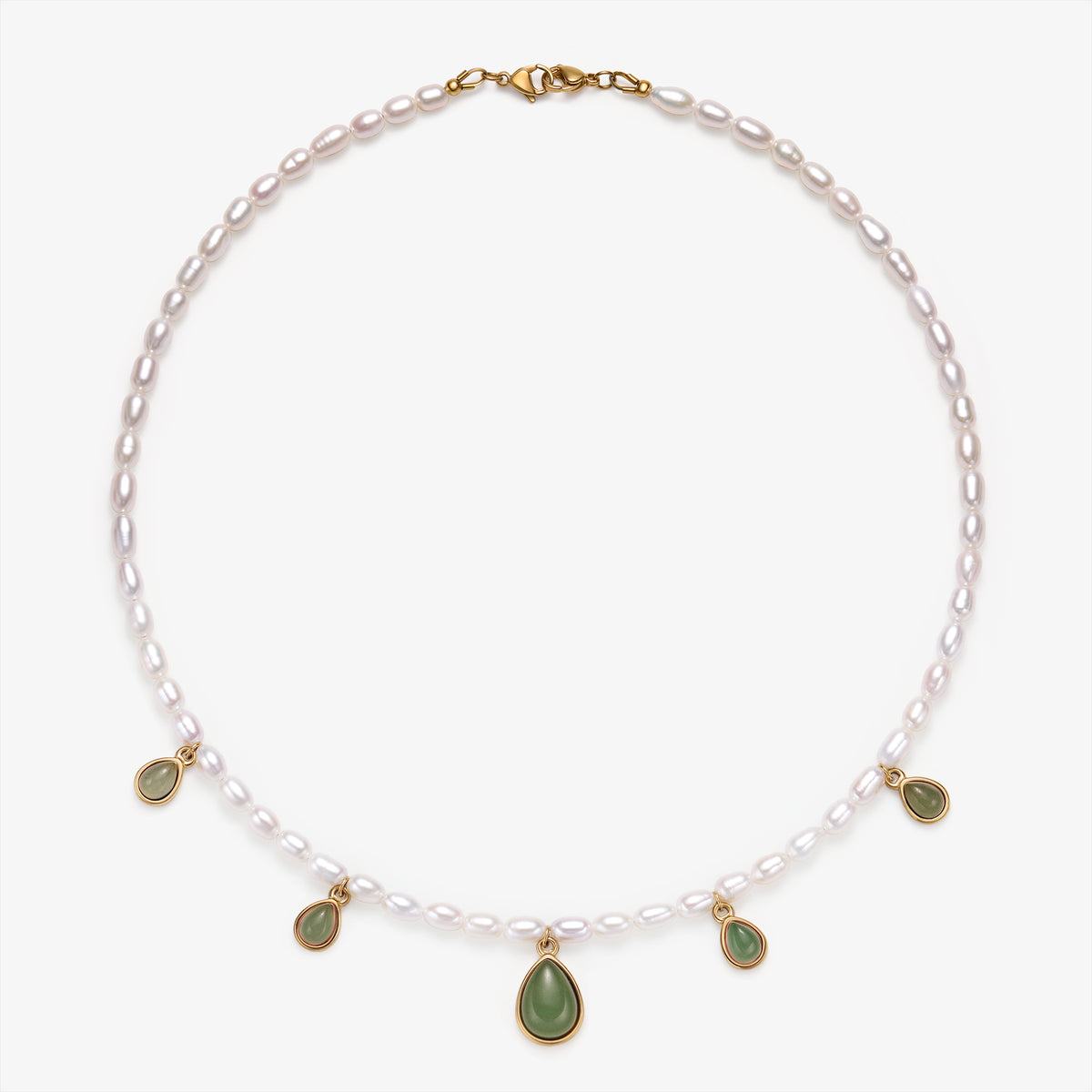Fresh Water Pearl Necklace With Charm Pendants