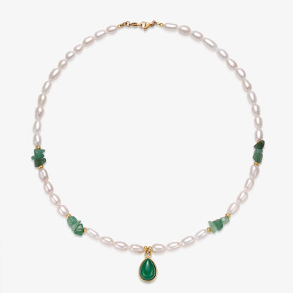 Fresh Water Pearl Necklace With Charm Pendants