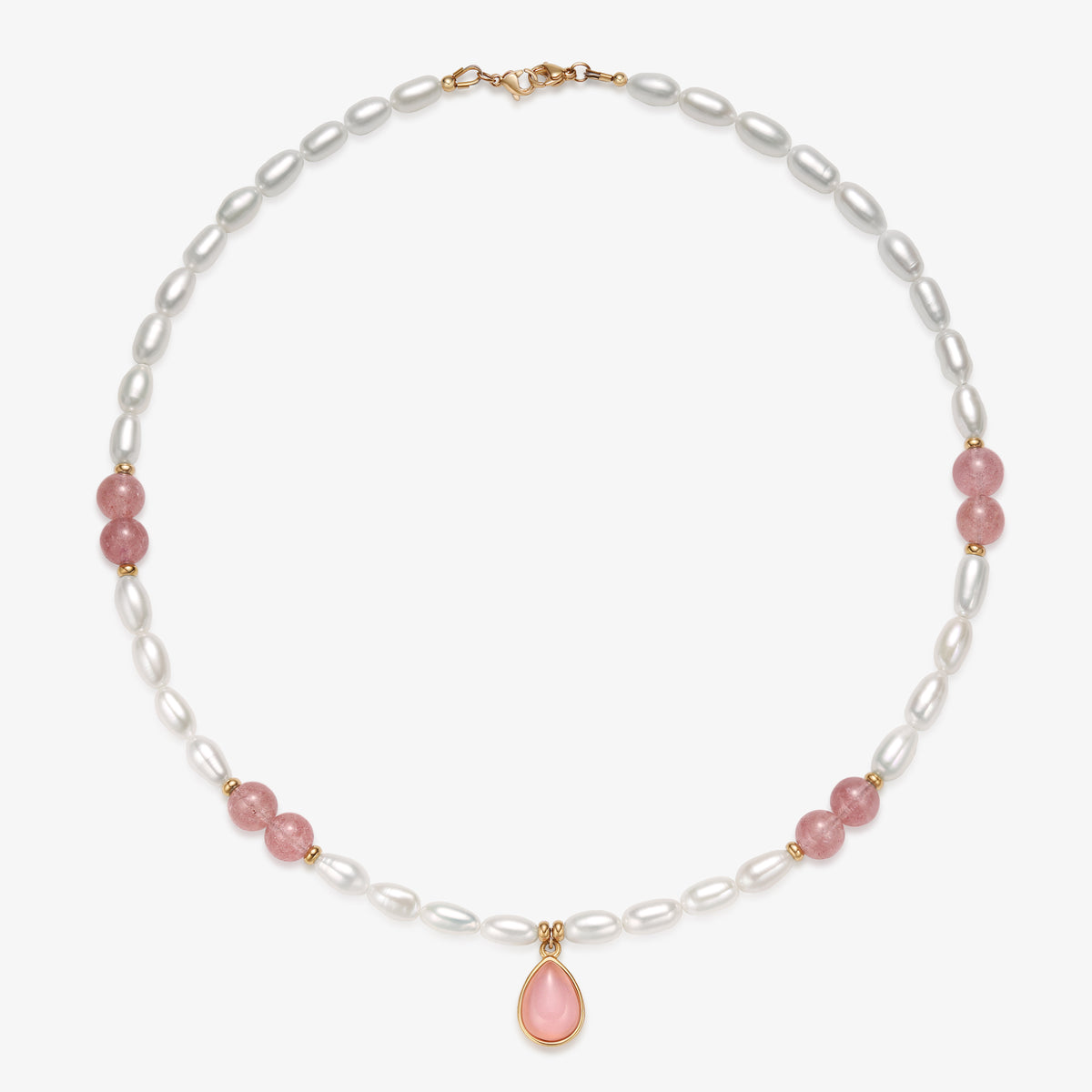 Fresh Water Pearl Necklace With Charm Pendants