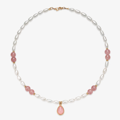 Fresh Water Pearl Necklace With Charm Pendants