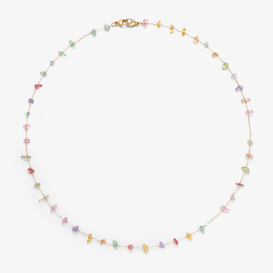 20" Stationary Design Natural Crystal Necklace